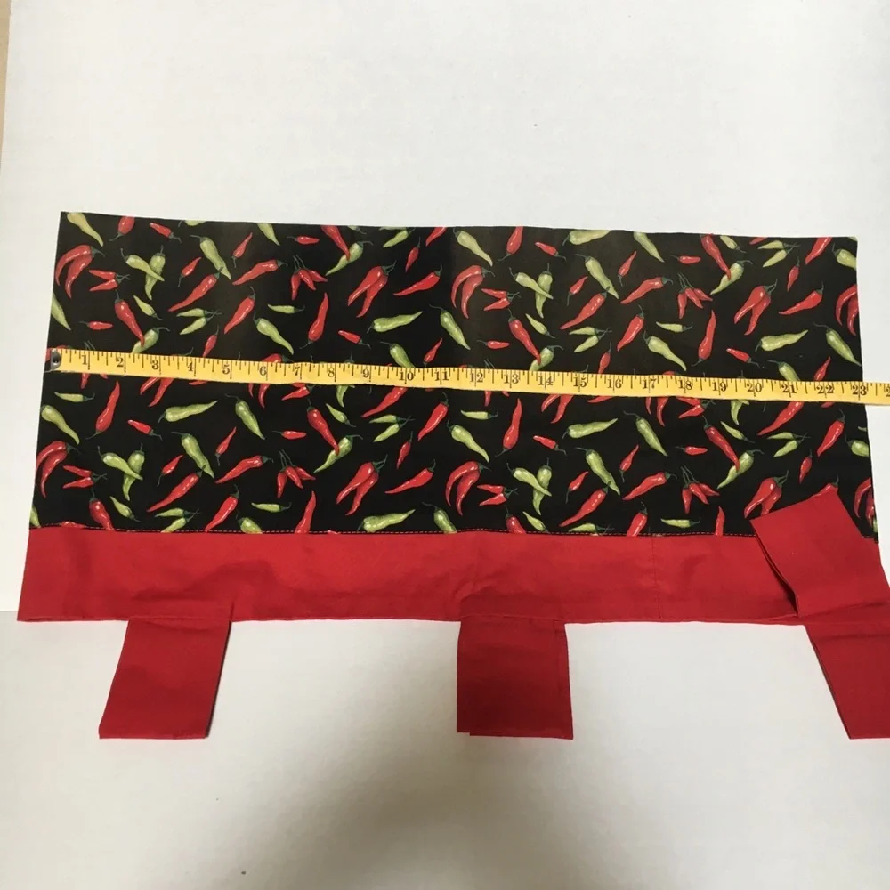 Hot Chili Pepper Red Green Black‎ Window Valance